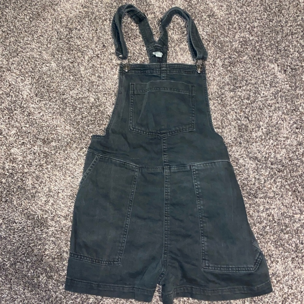 Aerie Black Short Overalls